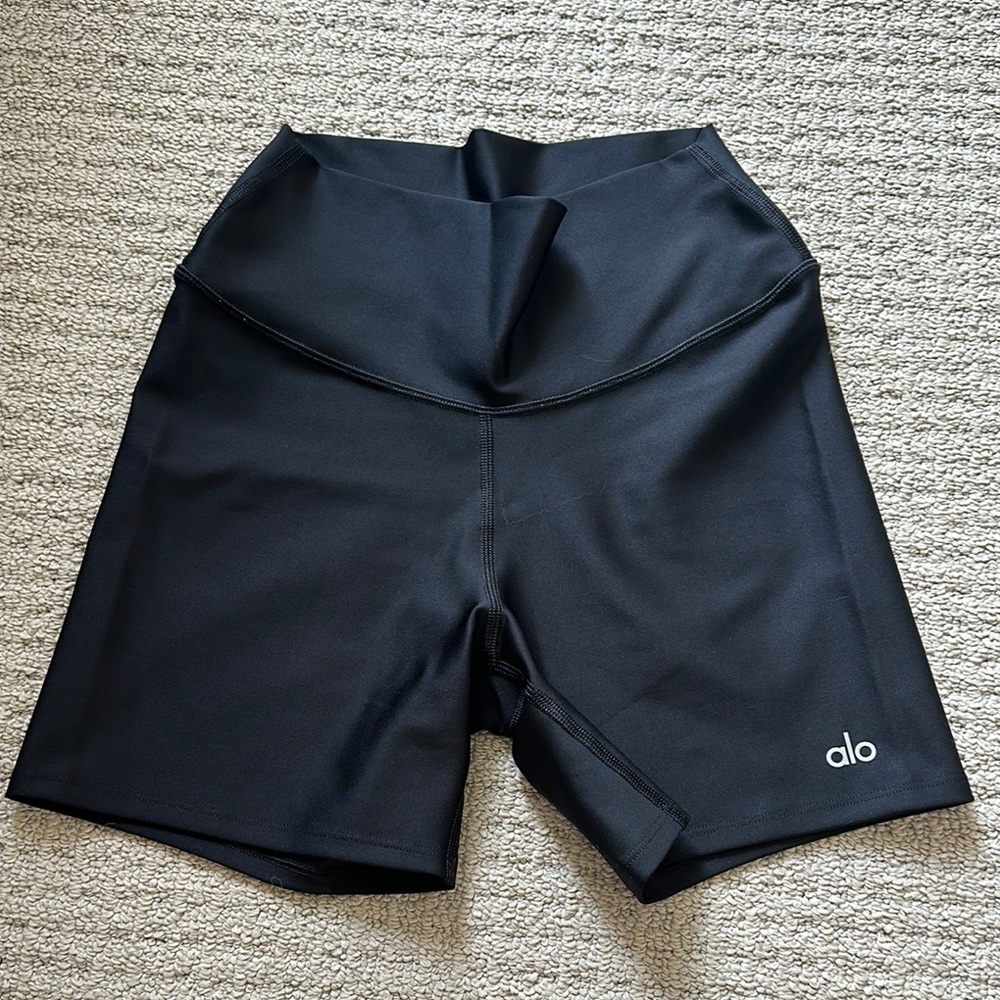 ALO Yoga Black High-Waist Bike Shorts